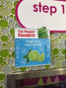 Fresh lime sorbet